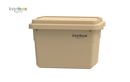 Interlocking Storage Tote Box with 22L Compact & High Load - Compact 22L Heavy-Duty PP Tactical Container